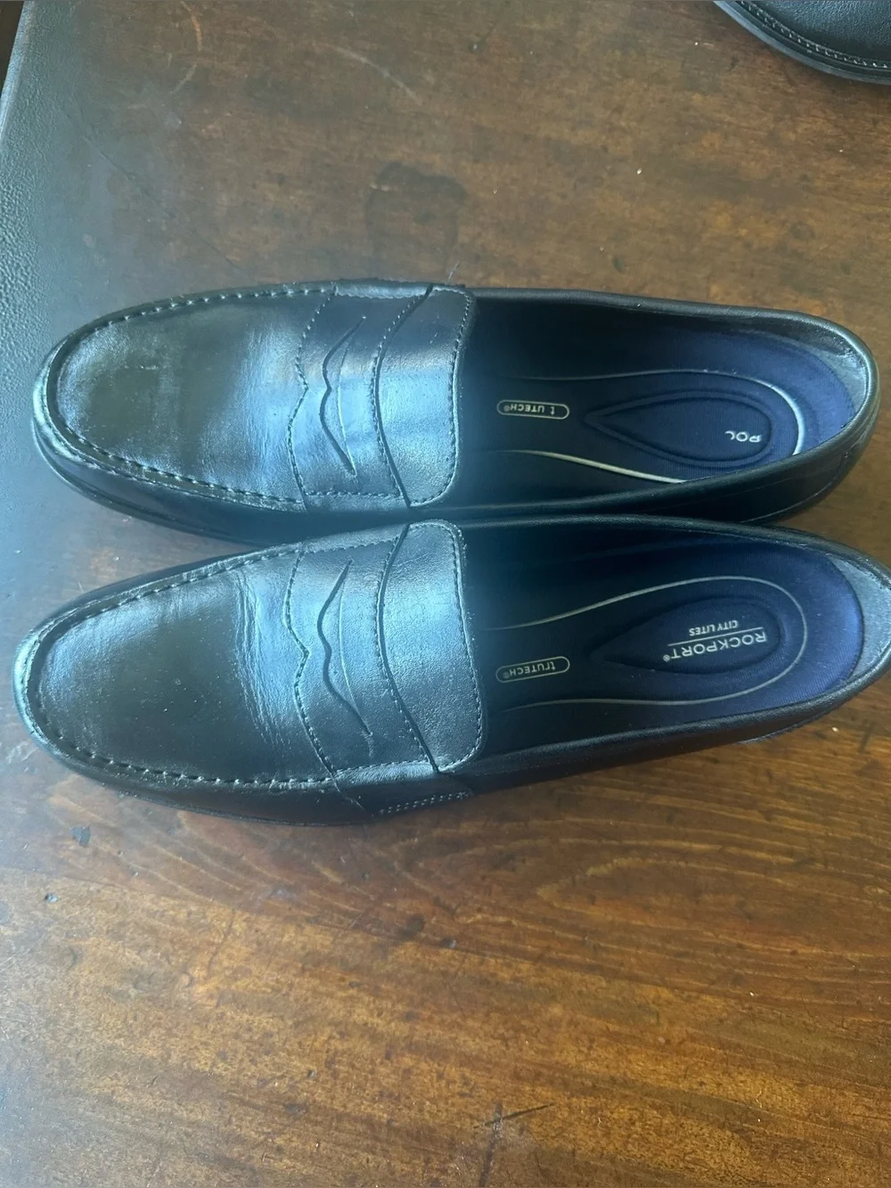 ROCKPORT Men’s Classic Penny LoaferBLACK Leather Shoes. Size: 12M